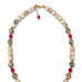 8 mm Howlite, Dalmatian Jasper and Red Agate Strawberry Necklace 8 mm Howlite, Dalmatian Jasper and Red Agate Strawberry Necklace
