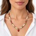 8 mm Howlite, Dalmatian Jasper and Red Agate Strawberry Necklace 8 mm Howlite, Dalmatian Jasper and Red Agate Strawberry Necklace