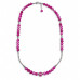 6 mm Faceted Pink Agate with Stainless Steel Necklace — 17 inch 6 mm Faceted Pink Agate with Stainless Steel Necklace — 17 inch