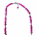 6 mm Faceted Pink Agate with Stainless Steel Necklace — 17 inch 6 mm Faceted Pink Agate with Stainless Steel Necklace — 17 inch
