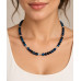 6 mm Blue Tigers Eye with Stainless Steel Necklace - 17 inch 6 mm Blue Tigers Eye with Stainless Steel Necklace - 17 inch