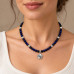 6 mm Dark Blue Tiger’s Eye Clover Necklace - 17 inch 6 mm Dark Blue Tiger’s Eye Clover Necklace - 17 inch