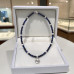 6 mm Dark Blue Tiger’s Eye Clover Necklace - 17 inch 6 mm Dark Blue Tiger’s Eye Clover Necklace - 17 inch