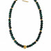 Green Tiger’s Eye Necklace with Gold-Tone Accents – 17 inch Green Tiger’s Eye Necklace with Gold-Tone Accents – 17 inch