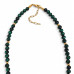 Green Tiger’s Eye Necklace with Gold-Tone Accents – 17 inch Green Tiger’s Eye Necklace with Gold-Tone Accents – 17 inch