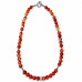 8 mm Carnelian with Stainless Steel Necklace - 17 inch 8 mm Carnelian with Stainless Steel Necklace - 17 inch