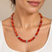 8 mm Carnelian with Stainless Steel Necklace - 17 inch 8 mm Carnelian with Stainless Steel Necklace - 17 inch