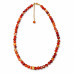 6 mm Carnelian with Gold Plated Stainless Steel Necklace - 17 inch 6 mm Carnelian with Gold Plated Stainless Steel Necklace - 17 inch