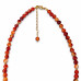 6 mm Carnelian with Gold Plated Stainless Steel Necklace - 17 inch 6 mm Carnelian with Gold Plated Stainless Steel Necklace - 17 inch