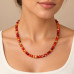 6 mm Carnelian with Gold Plated Stainless Steel Necklace - 17 inch 6 mm Carnelian with Gold Plated Stainless Steel Necklace - 17 inch