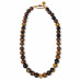 10 mm Tiger’s Eye Necklace with Gold Plated Stainless Steel Charms 10 mm Tiger’s Eye Necklace with Gold Plated Stainless Steel Charms