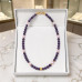 6 mm Amethyst and Czech Crystal Necklace - 17 inch