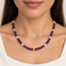 6 mm Amethyst and Czech Crystal Necklace - 17 inch