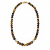 8 mmTiger’s Eye with Golden Heart Necklace - 17 inch 8 mmTiger’s Eye with Golden Heart Necklace - 17 inch