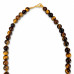 8 mmTiger’s Eye with Golden Heart Necklace - 17 inch 8 mmTiger’s Eye with Golden Heart Necklace - 17 inch