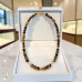 8 mmTiger’s Eye with Golden Heart Necklace - 17 inch 8 mmTiger’s Eye with Golden Heart Necklace - 17 inch