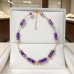 8 mm Faceted Amethyst with Czech Crystal Necklace - 18 inch