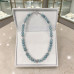 8 mm Jade and Clover Stainless Steel Necklace — 18″ 8 mm Jade and Clover Stainless Steel Necklace — 18″