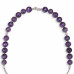 10 mm Amethyst and Cat’s Eye Sun Necklace - 22 inch
