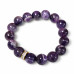 Amethyst with Zirconia Bracelet - 12 mm Amethyst with Zirconia Bracelet - 12 mm
