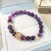 Faceted Amethyst with Zirconia Bracelet - 8 mm Faceted Amethyst with Zirconia Bracelet - 8 mm