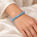 Aquamarine and Czech Crystal Bracelet - 8 mm Aquamarine and Czech Crystal Bracelet - 8 mm