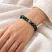 Green Tiger’s Eye Bracelet with Stainless Steel Charm - 8 mm