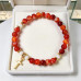 6 mm Carnelian Bracelet with Czech Crystals and Gold Stainless Steel Cross 6 mm Carnelian Bracelet with Czech Crystals and Gold Stainless Steel Cross