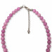 6 mm Kunzite Necklace with Silver-Tone Zirconia Cross – 16 Inch