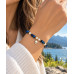 6 mm Blue Tiger's Eye Bracelet with Mother of Pearl Cross – Faith and Inner Strength