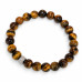 8 mm Tiger’s Eye Bracelet with Stainless Steel Charm 8 mm Tiger’s Eye Bracelet with Stainless Steel Charm