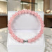 6 mm Rose Quartz Bracelet with Silver-Tone Stainless Steel Spacer