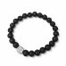 8 mm Lava Stone Bracelet with Stainless Steel Tree of Life Charm