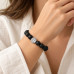 8 mm Lava Stone Bracelet with Stainless Steel Tree of Life Charm