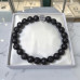 8 mm Lava Stone Bracelet with Stainless Steel Tree of Life Charm