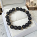 10 mm Lava Stone Bracelet with Metal Accents