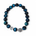 10 mm Blue Tiger’s Eye Bracelet with Czech Crystal and Silver-Tone Tree of Life Charm 10 mm Blue Tiger’s Eye Bracelet with Czech Crystal and Silver-Tone Tree of Life Charm