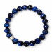 8 mm Dark Blue Tiger’s Eye Bracelet with Silver-Tone Stainless Steel Charm 8 mm Dark Blue Tiger’s Eye Bracelet with Silver-Tone Stainless Steel Charm