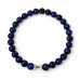6 mm Dark Blue Tiger’s Eye Bracelet with Silver-Tone Stainless Steel Accent 6 mm Dark Blue Tiger’s Eye Bracelet with Silver-Tone Stainless Steel Accent