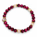 6 mm Pink Tiger’s Eye Bracelet with Murano-Style Crystal and Czech Crystals
