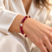 6 mm Pink Tiger’s Eye Bracelet with Murano-Style Crystal and Czech Crystals