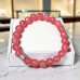 8 mm Faceted Strawberry Quartz Bracelet with Stainless Steel Charm 8 mm Faceted Strawberry Quartz Bracelet with Stainless Steel Charm
