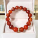 12 mm Carnelian Bracelet with Zirconia Gold-Tone Stainless Steel Spacer 12 mm Carnelian Bracelet with Zirconia Gold-Tone Stainless Steel Spacer