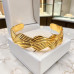 Gold-Tone Stainless Steel Shell Design Adjustable Bangle Gold-Tone Stainless Steel Shell Design Adjustable Bangle