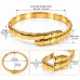 Gold-Tone Stainless Steel Snake-Inspired Bangle – Modern Statement Bracelet Gold-Tone Stainless Steel Snake-Inspired Bangle – Modern Statement Bracelet