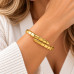 Gold-Tone Stainless Steel Snake-Inspired Bangle – Modern Statement Bracelet Gold-Tone Stainless Steel Snake-Inspired Bangle – Modern Statement Bracelet