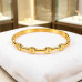 Gold-Tone Stainless Steel Flower Bangle Bracelet Gold-Tone Stainless Steel Flower Bangle Bracelet