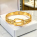 Gold-Tone Stainless Steel Belt Buckle Bangle Bracelet Gold-Tone Stainless Steel Belt Buckle Bangle Bracelet