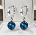 10 mm Blue Tiger’s Eye Earrings with Silver-Tone Stainless Steel Leverback Clasps 10 mm Blue Tiger’s Eye Earrings with Silver-Tone Stainless Steel Leverback Clasps