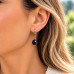 10 mm Faceted Blue Goldstone Earrings with Silver-Tone Stainless Steel Leverback Clasps 10 mm Faceted Blue Goldstone Earrings with Silver-Tone Stainless Steel Leverback Clasps